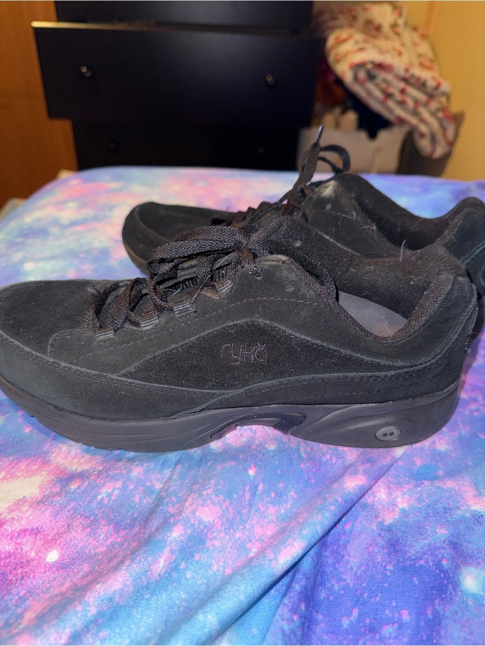 Ryka Woman’s  Black Suede Casual Walking Shoes
